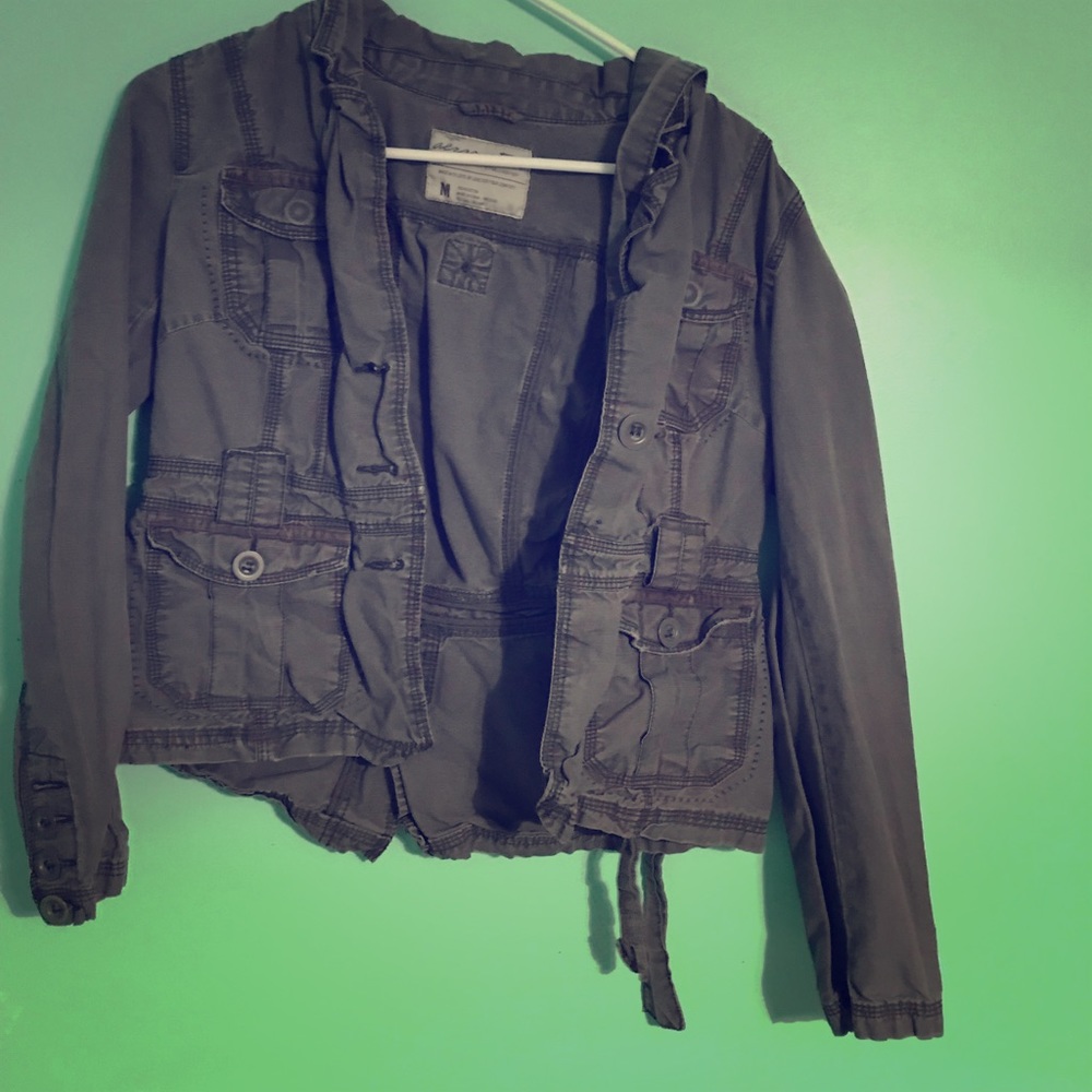 Gray Aeropostale army jacket